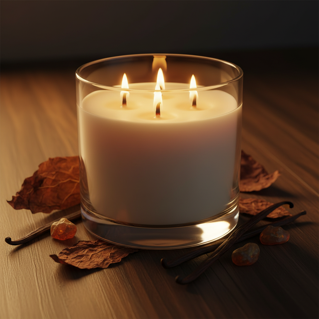 Sweet Tobacco Candle 24 oz - Clear Jar